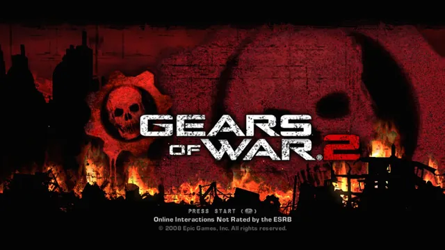 The game's title screen with “Press Start”, running in the port